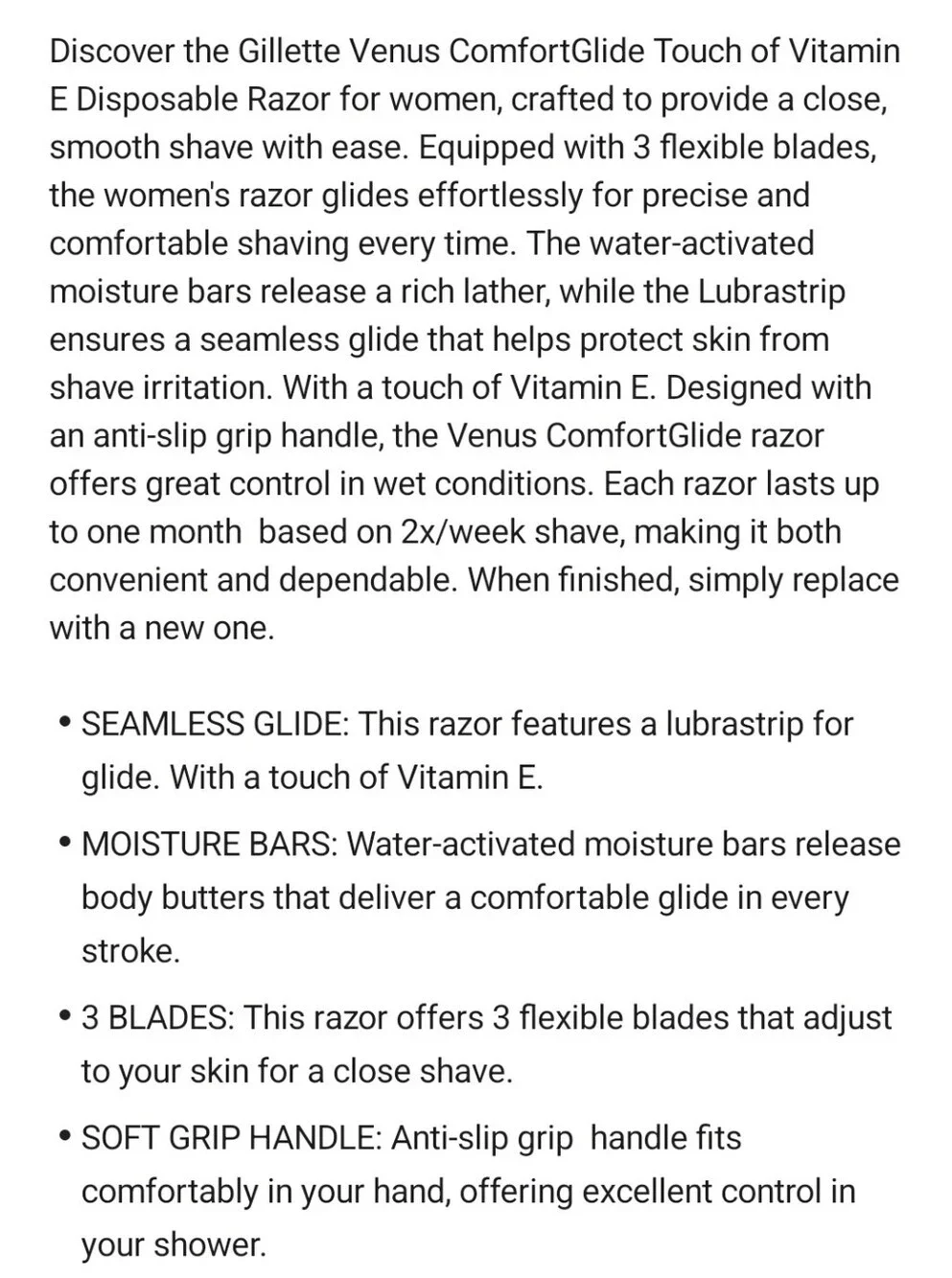 ⭐4/$15 Gillette Venus ComfortGlide Disposable Razors
